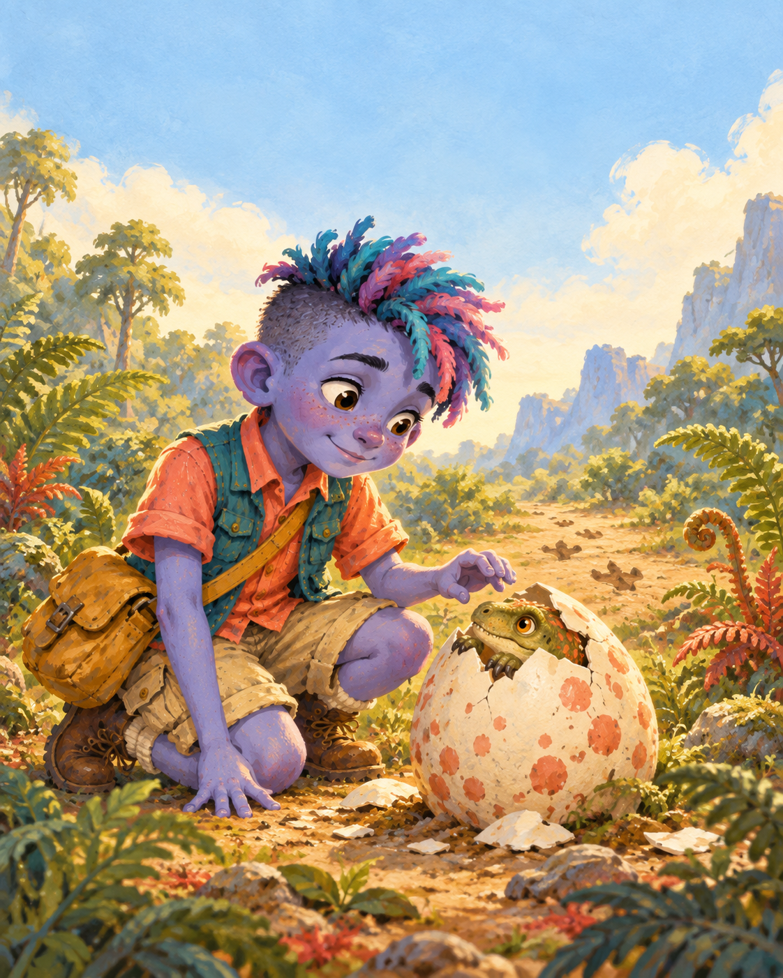 Boy Wanderling dinosaur book cover